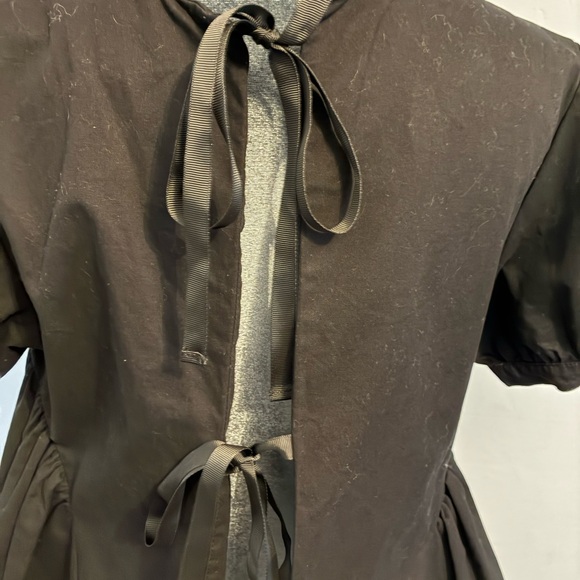 NWOT Pomander Place Black Cotton Shirt With Ties in the Back. Size Small - Picture 4 of 8